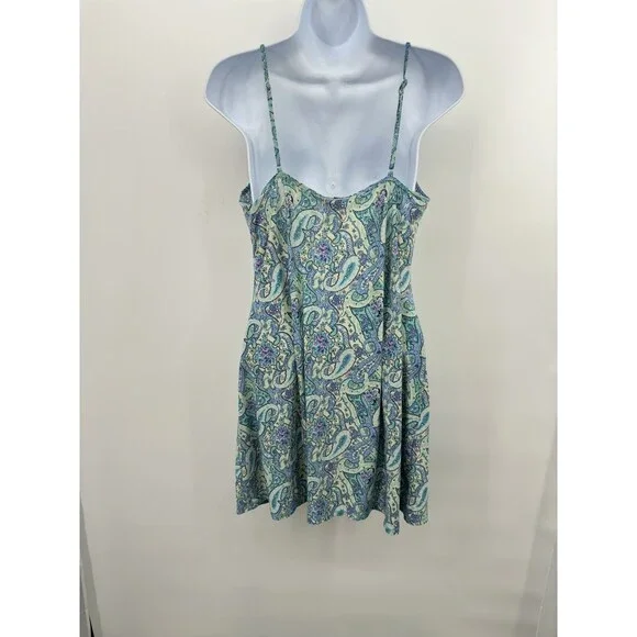 Secret Treasure Sleepwear Slip Dress Womens Size Medium M Floral blue lace prett - Picture 4 of 10